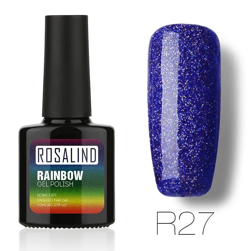 ROSALIND phototherapy gel nail polish bottle in RBR shade, glossy finish for UV/LED curing