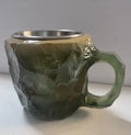 400ml resin mineral crystal coffee mug with handle in multiple colour options