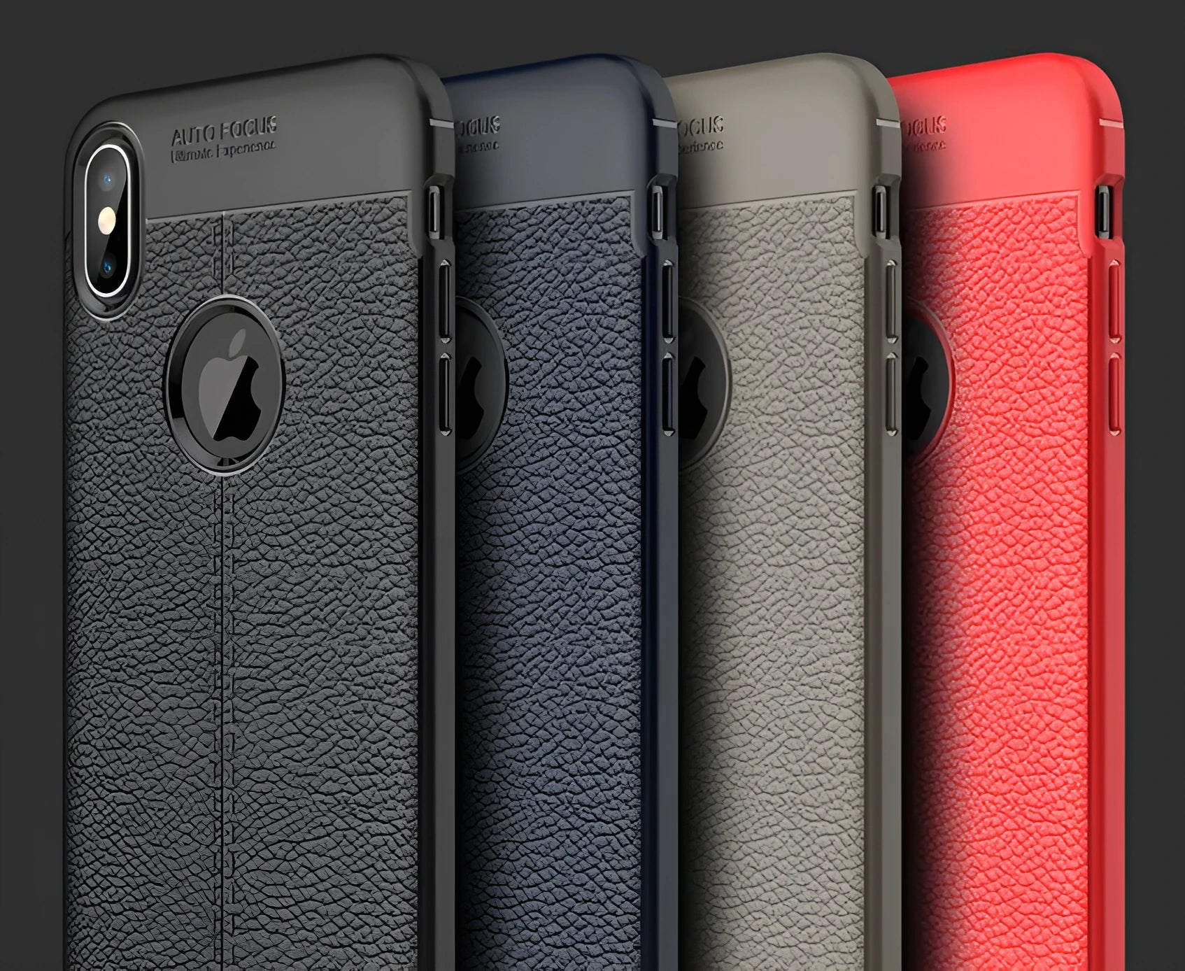 Black WeFor PU leather texture slim fit phone case for OnePlus 6, 5, and 5T models.