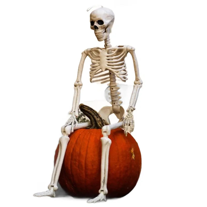 90cm tall movable joint plastic skeleton model for Halloween outdoor party decoration