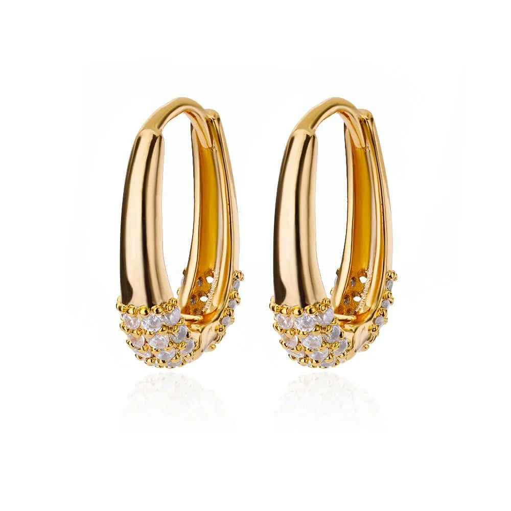 Women's geometric butterfly earrings with heart, bow and star shapes in copper with diamond finish