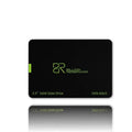 Black plastic-cased solid state drive with SATA 3.0 interface, 100mm by 70mm dimensions