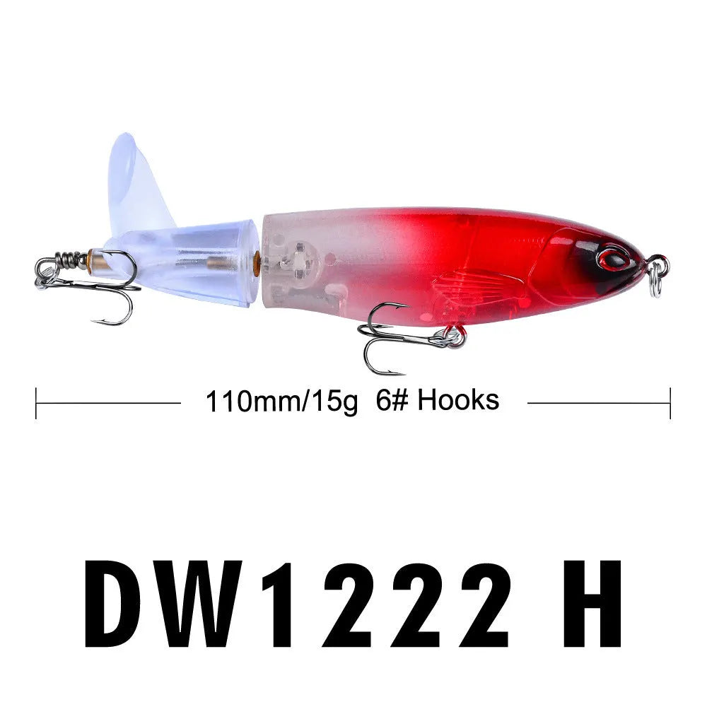 15g floating pencil surface lure in ABS plastic with propeller, 11cm, colour DW1222 B