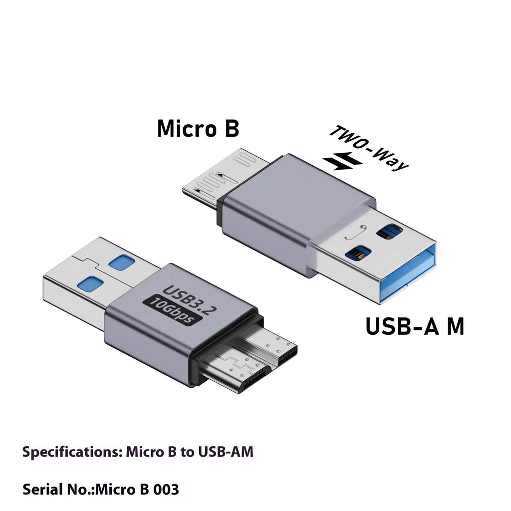 USB AM to Micro-B adapter cable for connecting older devices to modern computers