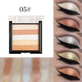 A standard 12g highlight eye shadow compact open to show powder, labelled with six shade options 01 to 06.