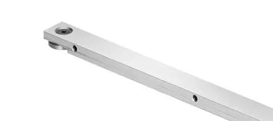 Aluminium alloy woodworking push handle with steel sliding chute for bench saw guiding