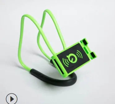 360 degree rotatable plastic and foam phone holder stand in black color for universal smartphones