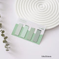 Set of four miniature magnetic bookmarks in Morandi colour blocks: soft evening breeze, lanshan breeze, gentle twilight, quiet distance.