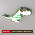 Cartoon dinosaur ceiling light with PVC shade and aluminium body in 48CM size for bedroom use