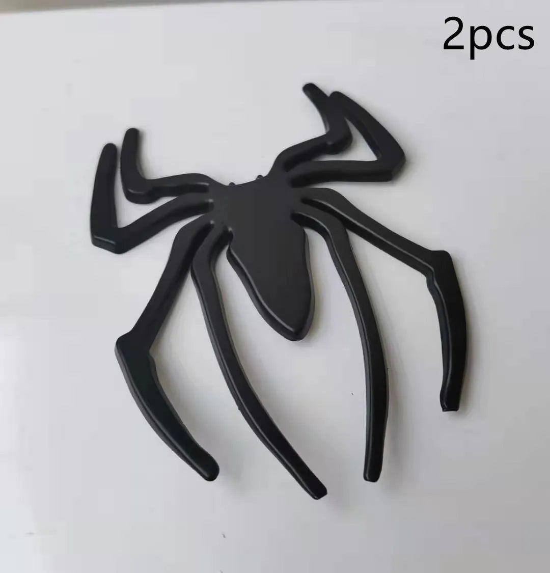 Three-dimensional zinc alloy metal spider sticker for car bumpers in gold colour