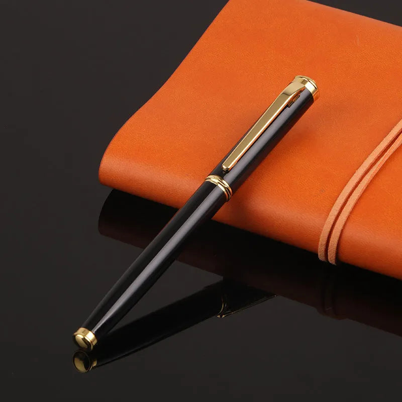 Metal ballpoint pen with 0.5mm Yijin nib in black and red colour options