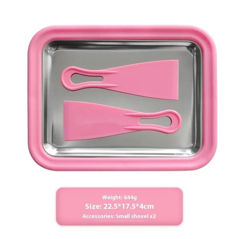 Children's manual DIY fried yogurt machine in green, pink, white, or rose red, showing 22.5 cm height.