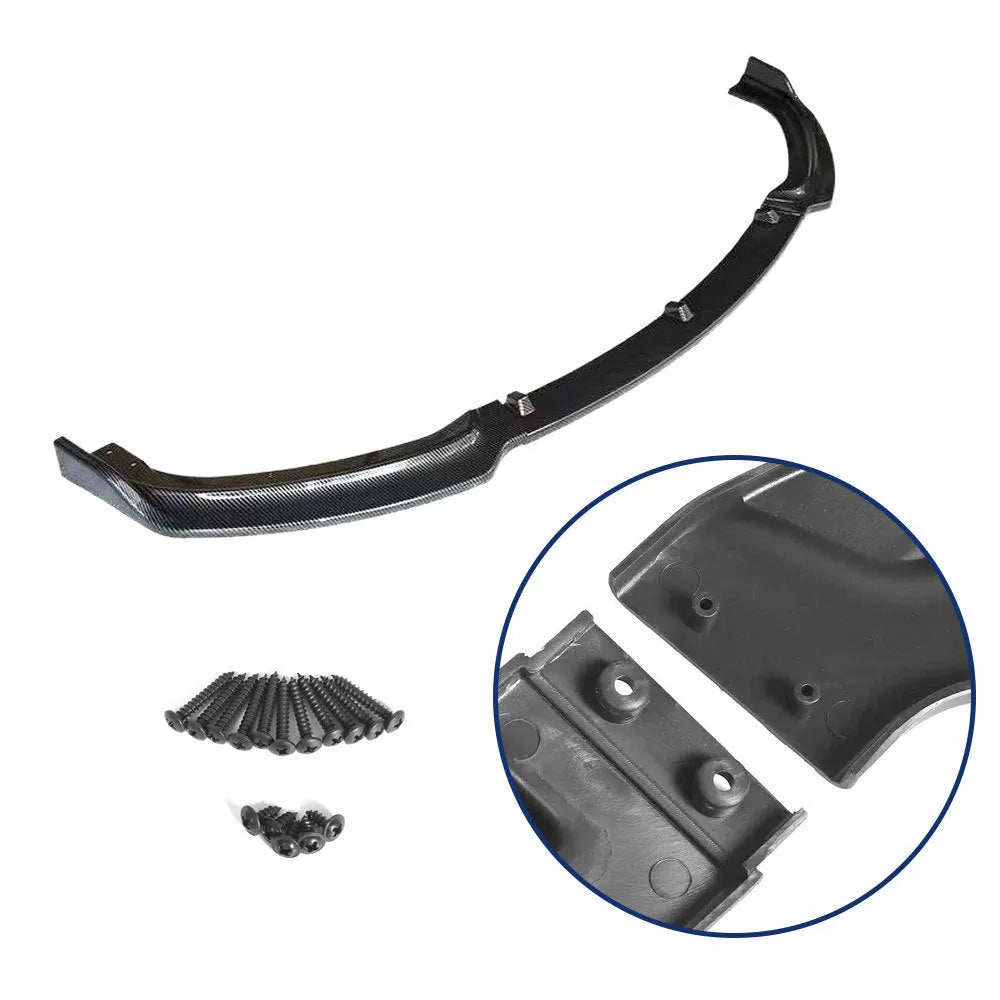 Bright black front bumper lip spoiler for BMW 3 Series F30 F35 models