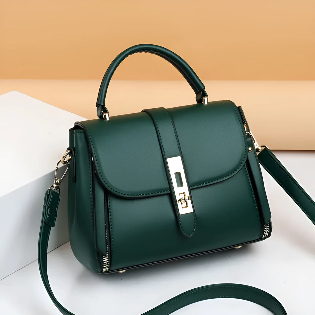 Soft PU leather women's messenger bag in square vertical design with single strap