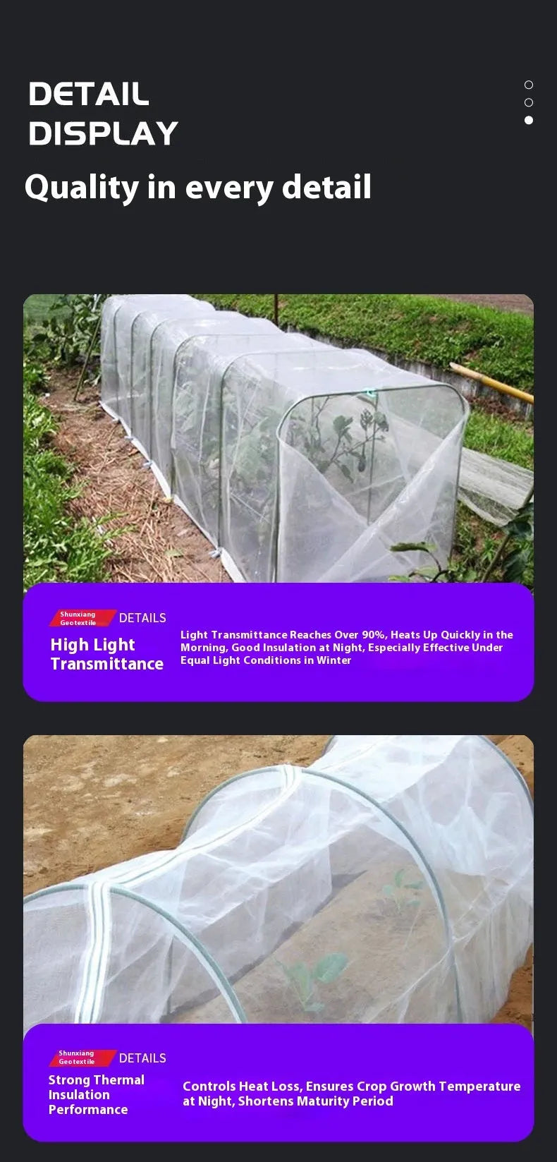 4x8 metre roll of translucent plastic greenhouse film for vegetable shed insulation.