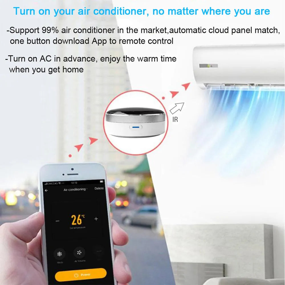 White infrared and RF remote control handset with dual transmission for universal use