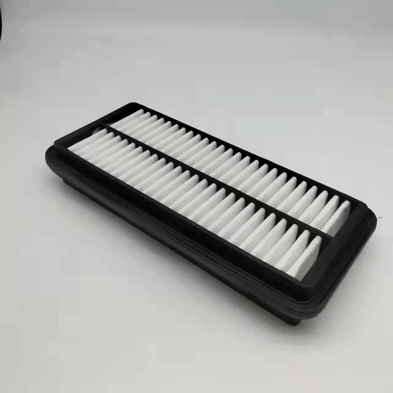 Black car air filter showing 256mm diameter measurement for modern vehicle replacement