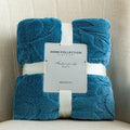Flannel jacquard blanket in solid colour with plant flower pattern, polyester fibre, multi-size sofa cover