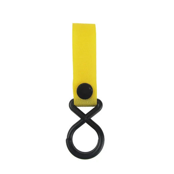 A nylon luggage Velcro hook in one of 18 available colours, shown in independent OPP packaging.