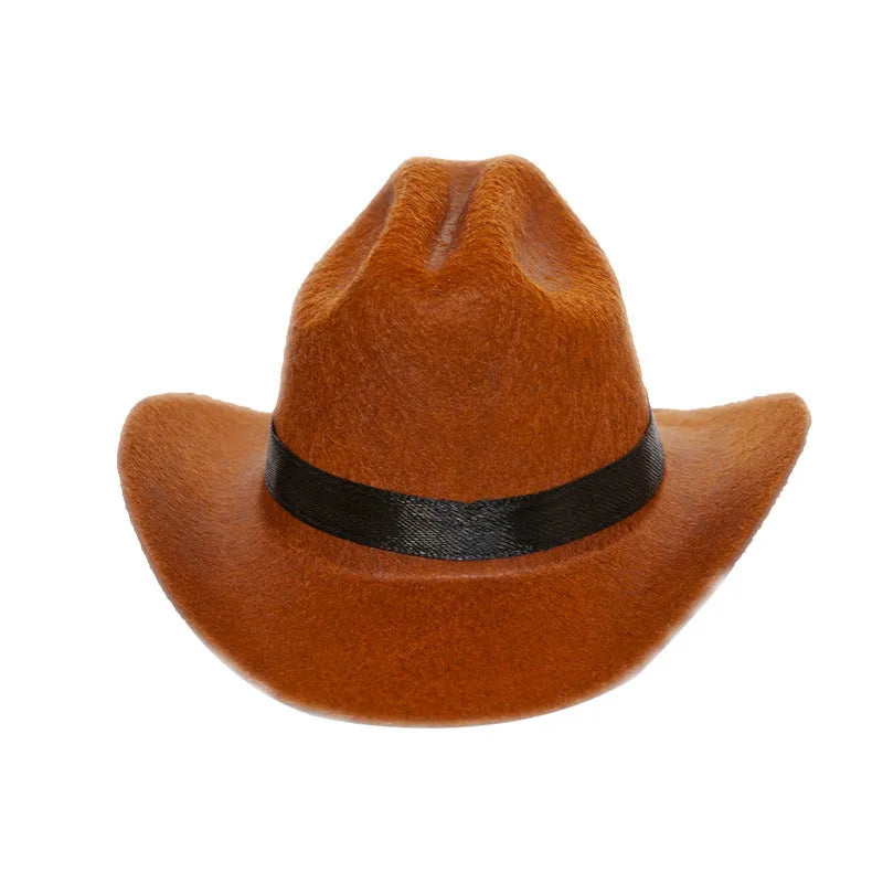 British cowboy hat for dogs and cats with decorative trim options