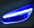 Car LED turn signal strip light with flowing animation pattern in silicone waterproof housing