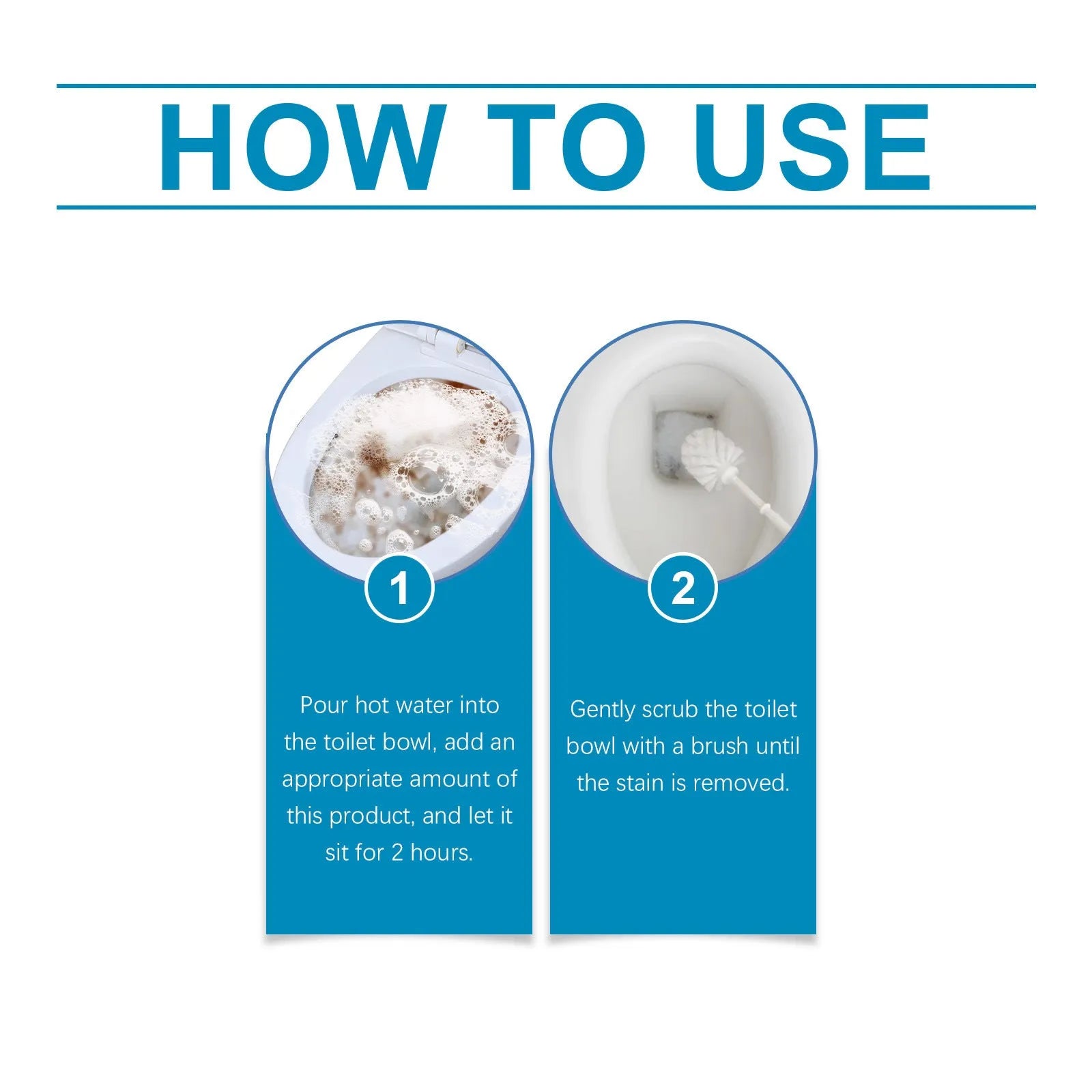 Box of toilet cleaning powder showing four individual 30g sachets, total weight 120g.