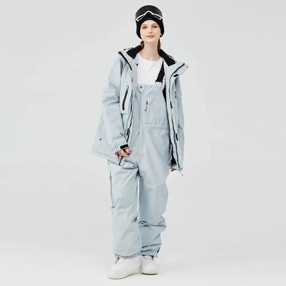 Unisex winter ski suit set with jacket and trousers for snow sports