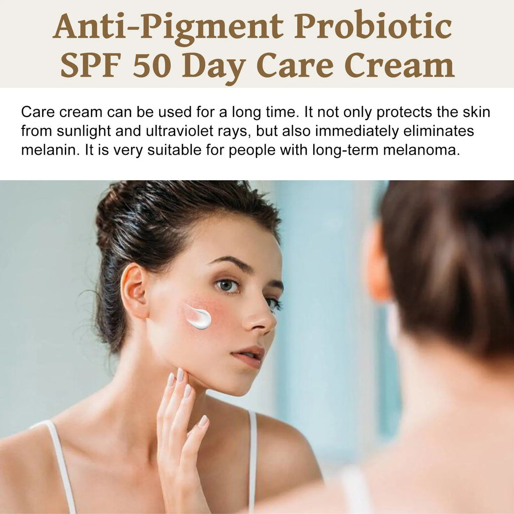 Probiotics protective cream in 50g container with brightening and colour isolation properties