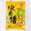 Assorted bags of plum, guava, and tangerine peel flavoured hard sweets for parties.