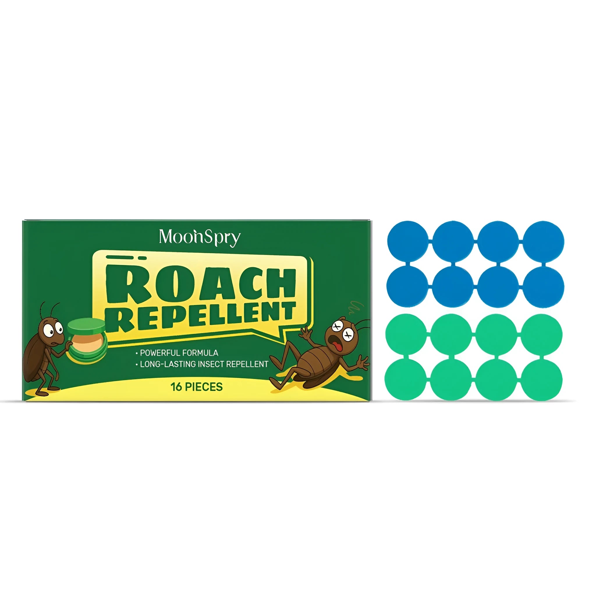 Roach repellent bait gel pods with adhesive pads for indoor cockroach control