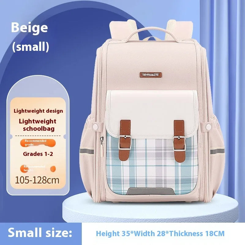 Lightweight student school backpack in Oxford cloth with large capacity for Grade 5-6 students