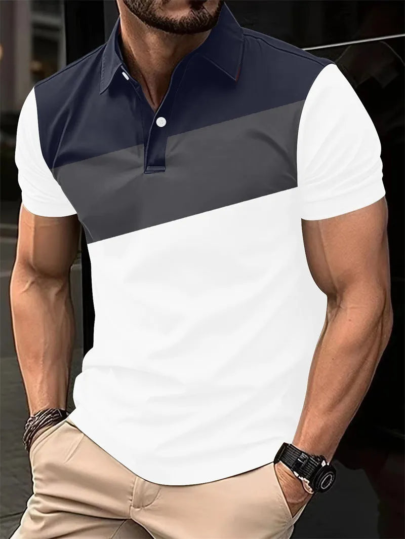Men's loose fit short sleeve t-shirt with 3D digital printed pattern in LM-PL047 colour on pearl cotton fabric