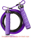 PROCIRCLE foam skipping rope with bearing mechanism, 160g weight block, black handle, on grey background