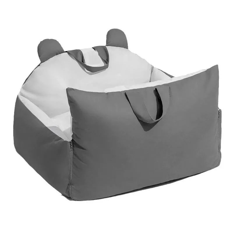 Removable washable car dog kennel in beige colour with medium and large size options
