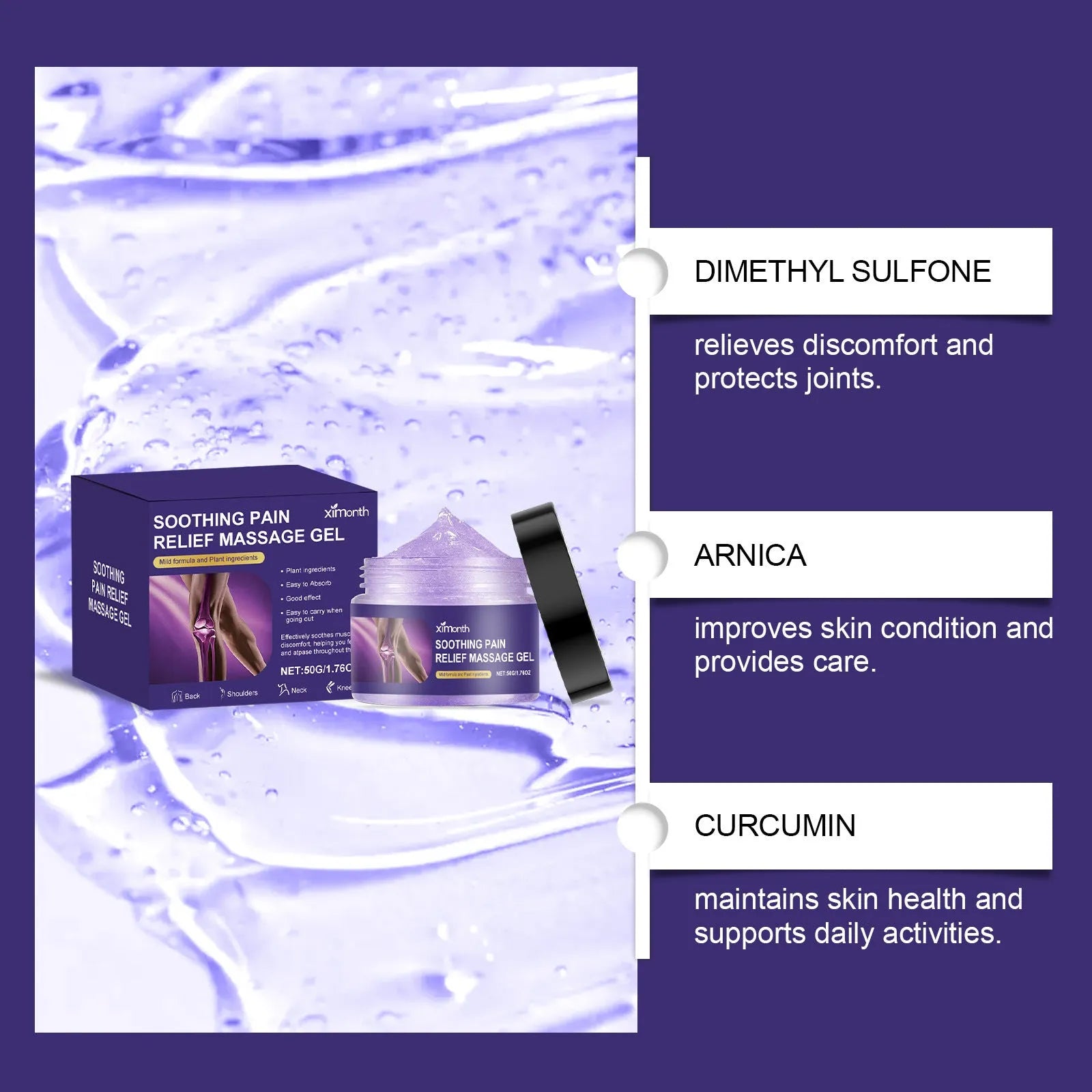50g tube of body joint care gel for universal skin types