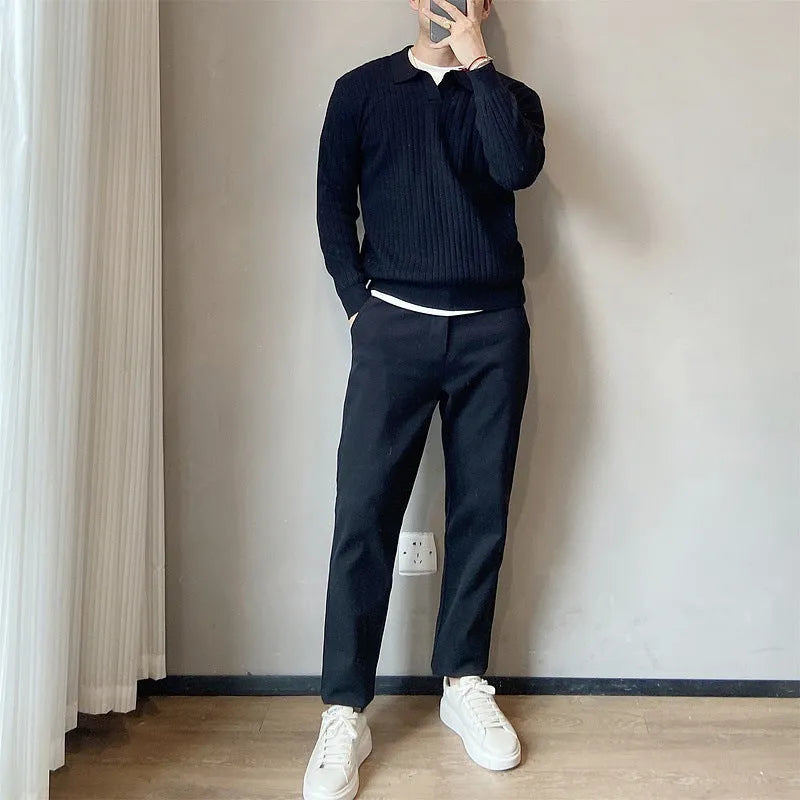 Men's loose knit pullover sweater in modal and rabbit fur blend, shown in army green colour.