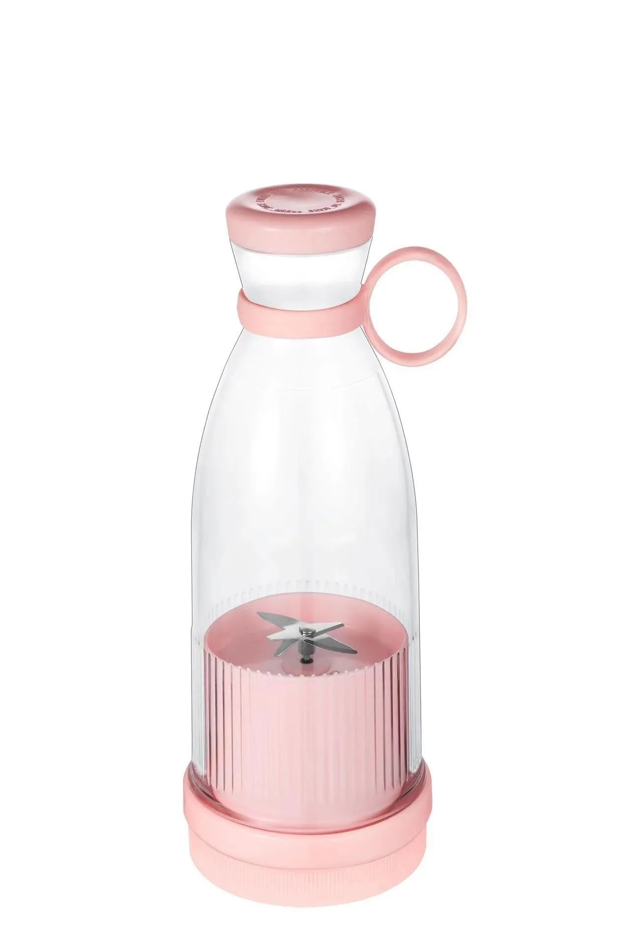 Portable USB charging juice cup blender with four cutter heads in blue colour