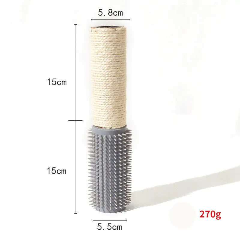 30cm tall sisal scratching post for cats with vertical design and sisal rope surface