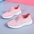 Quick-drying breathable striped sports shoes with composite sole and pointed toe, available in multiple colours.