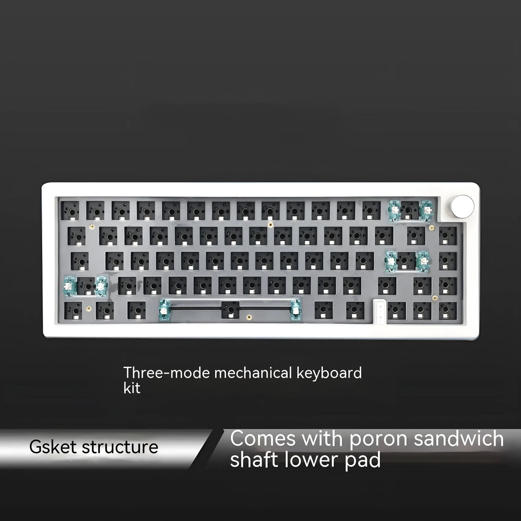 DIY hot swap RGB backlit mechanical keyboard kit in multiple colours with USB cable