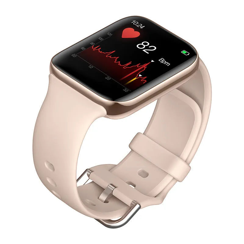 Smart bracelet with 1.54 inch screen showing blood pressure monitoring and Bluetooth call functions