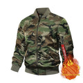 Men's thickened camouflage plus size coat with long sleeves and side pockets in autumn winter style