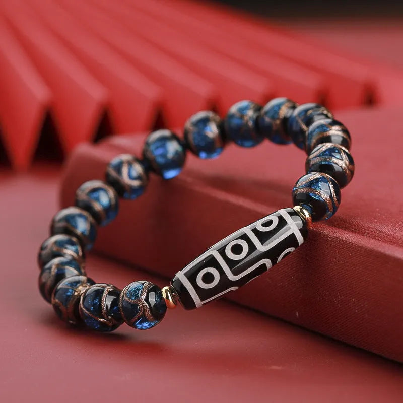 Chinese style coloured glaze bracelet with snake lucky beads in 10mm, 12mm, 14mm sizes