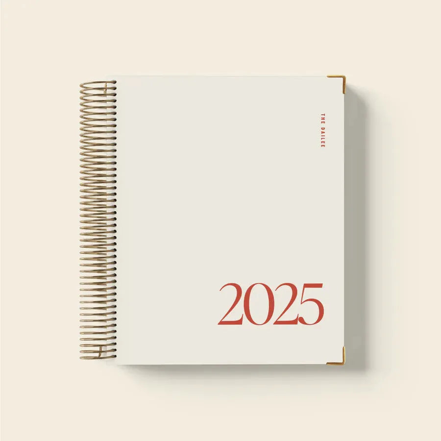 Cherry red wire-bound coil notebook for daily schedules and planning