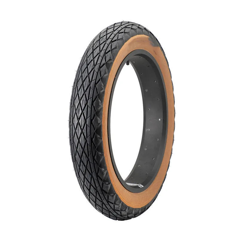 20x4.0 inch brown rubber tyre with skin edge detailing for snowmobile and electric beach car replacement