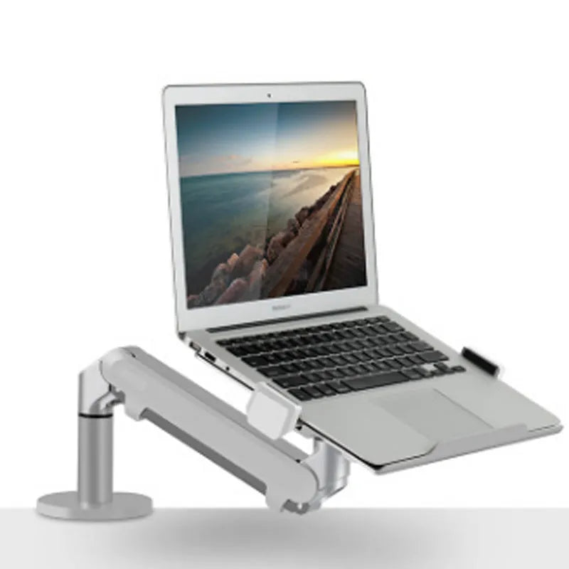 Aluminium alloy laptop air pressure arm bracket in silver and black options