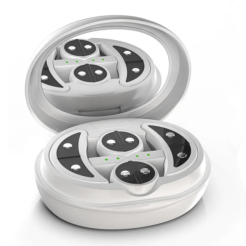 White wireless handheld red light eye beautification device with EMS massage function