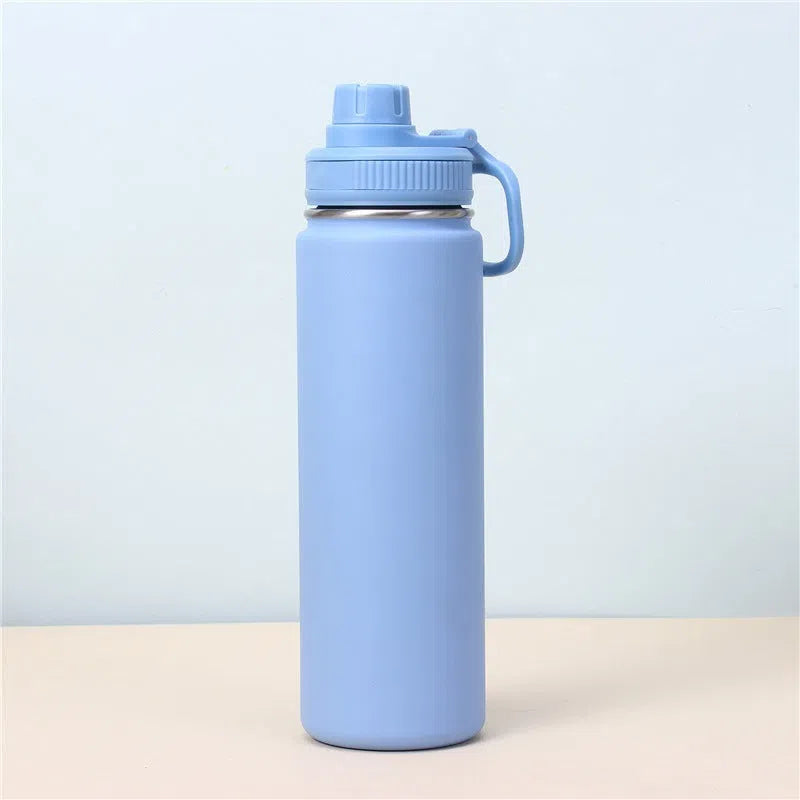 Dopamine colour scheme 710ml stainless steel insulated fitness yoga water bottle with rope