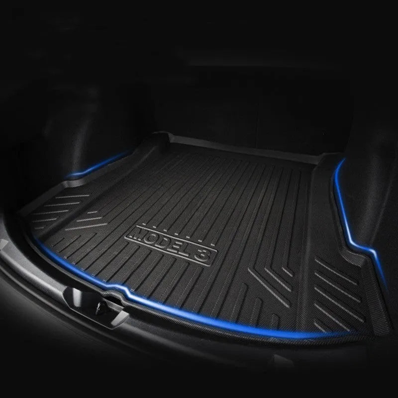 Custom rubber and TPE floor mats for Tesla Model 3, Y, X, and S cars