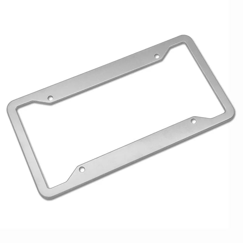 Stainless steel aluminium alloy licence plate frame in four colour options.